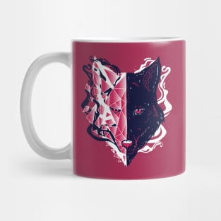 Wolf Head Smoke Design Mug